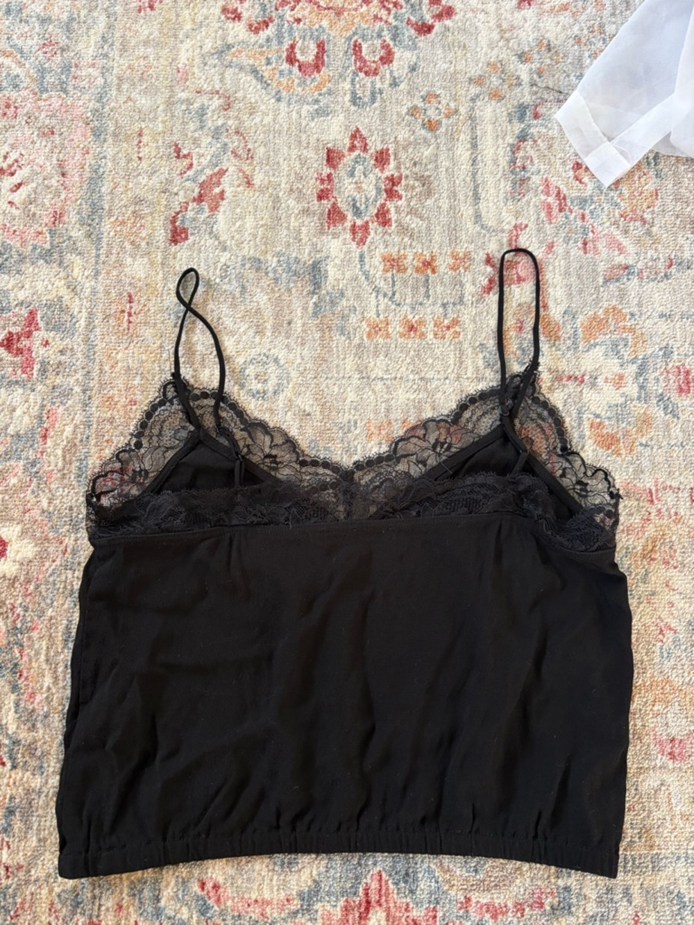 Aritzia Black Lace Trim Tank